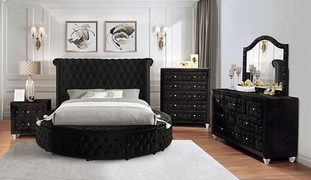 SANSOM Queen Bed, Black