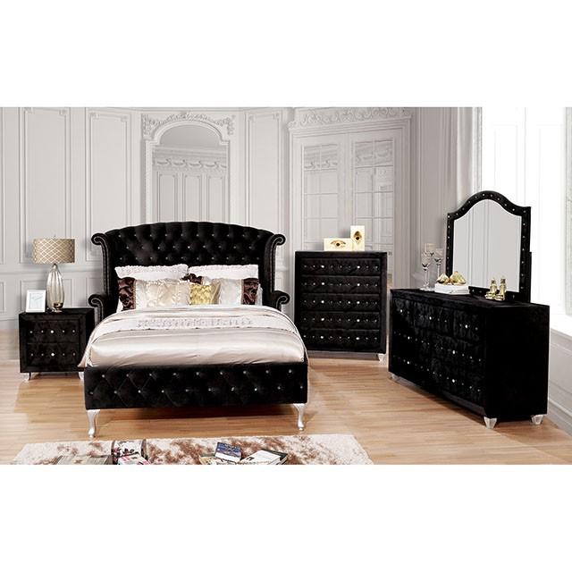 Alzire Black Cal.King Bed