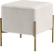 Isla Cream Velvet Ottoman/Stool image