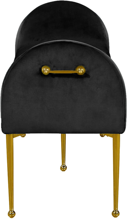 Owen Black Velvet Bench