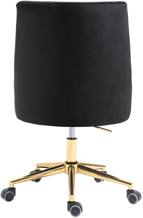 Karina Black Velvet Office Chair