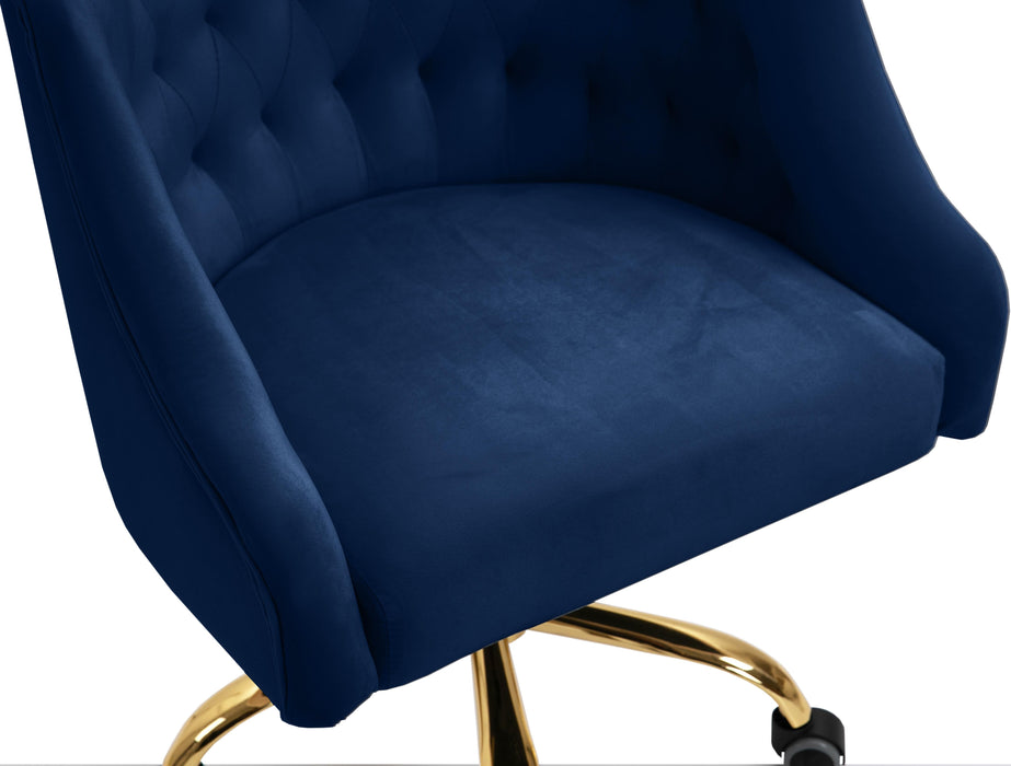 Arden Navy Velvet Office Chair