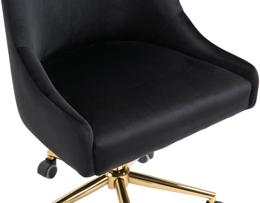 Karina Black Velvet Office Chair