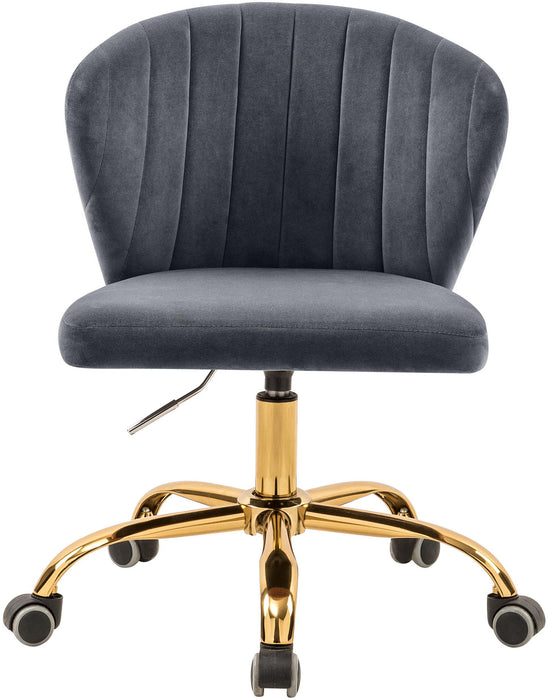 Finley Grey Velvet Office Chair