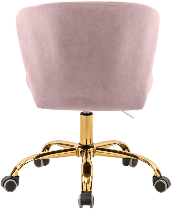 Finley Pink Velvet Office Chair