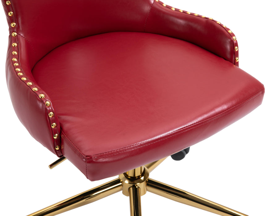 Hendrix Red Faux Leather Office Chair