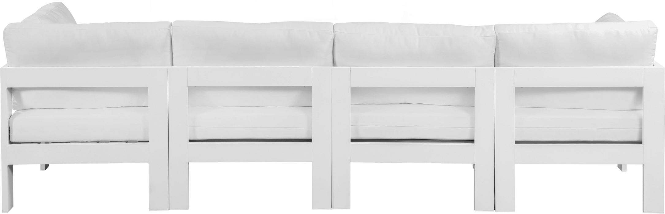 Nizuc White Waterproof Fabric Outdoor Patio Modular Sofa