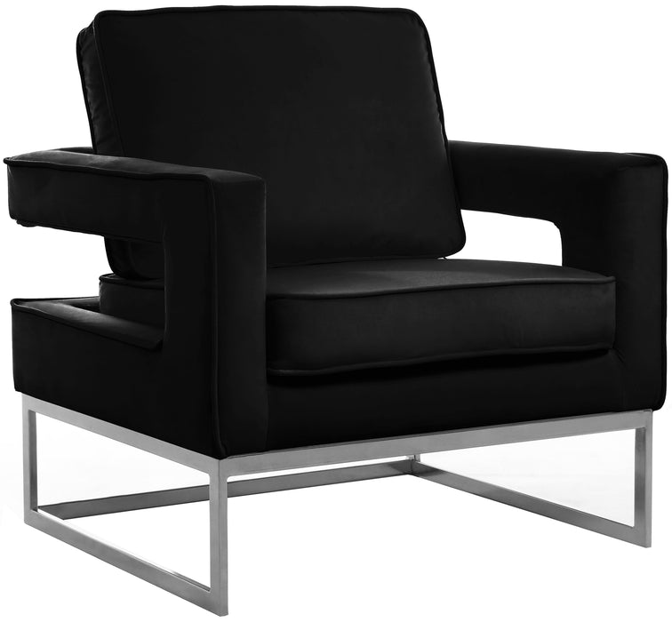 Noah Black Velvet Accent Chair image