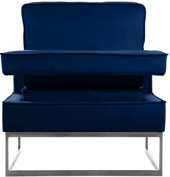 Noah Navy Velvet Accent Chair