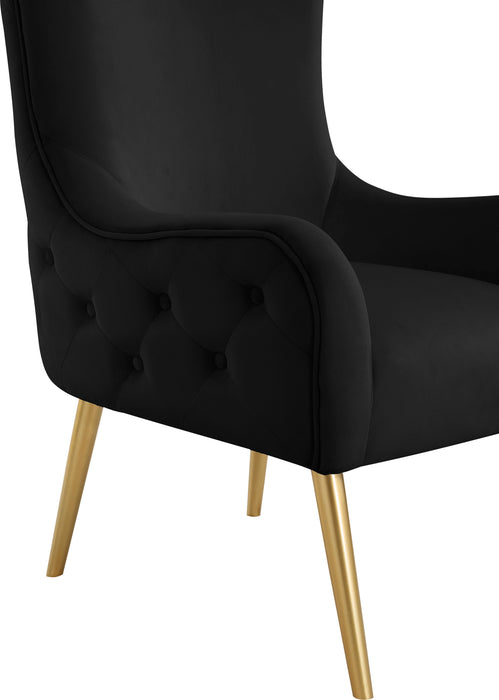 Alexander Black Velvet Accent Chair