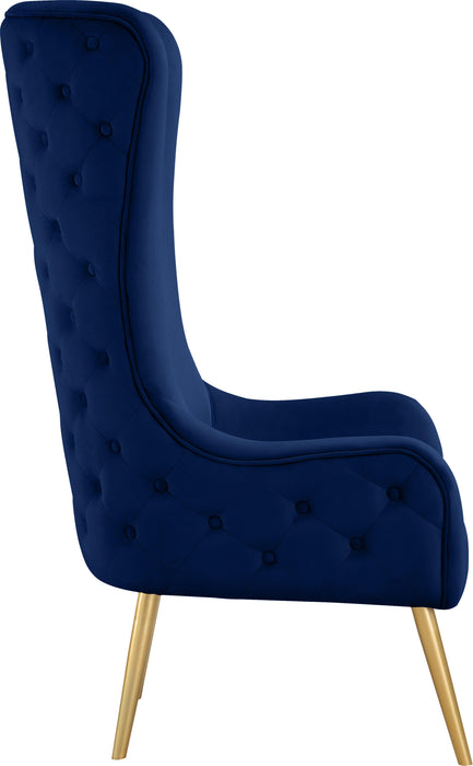 Alexander Navy Velvet Accent Chair