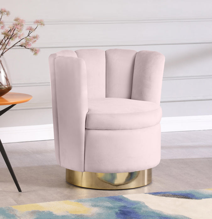 Lily Pink Velvet Accent Chair