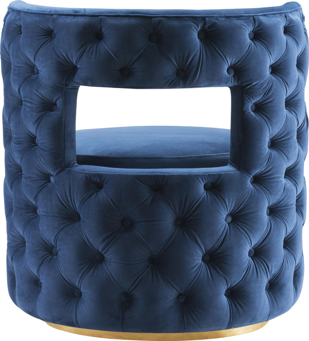 Theo Navy Velvet Accent Chair