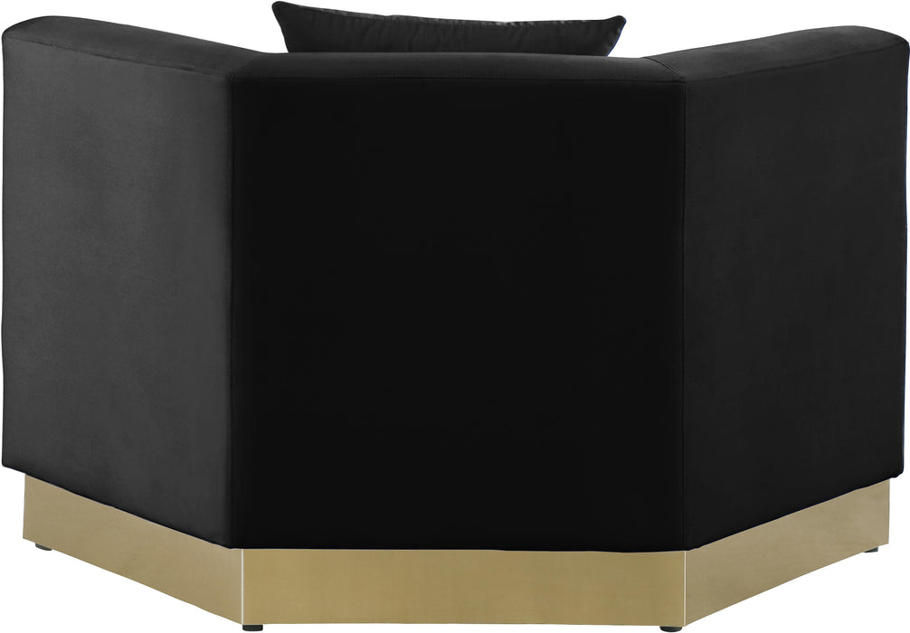 Marquis Black Velvet Chair