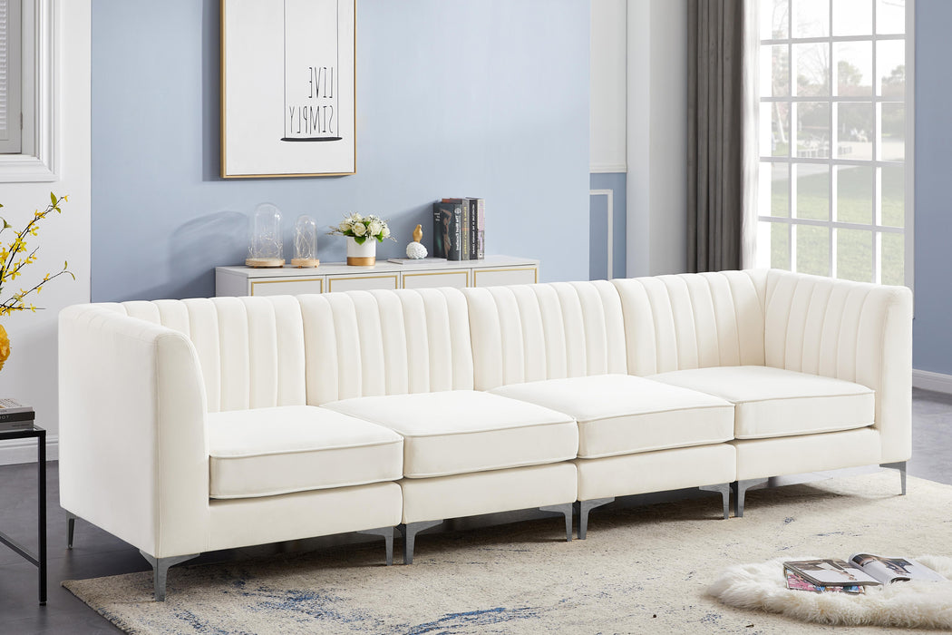 Alina Cream Velvet Modular Sofa