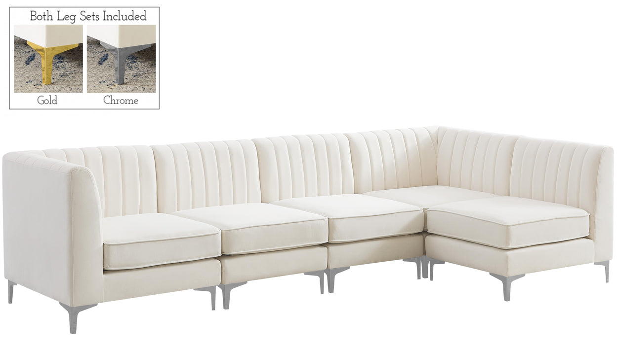 Alina Cream Velvet Modular Sectional