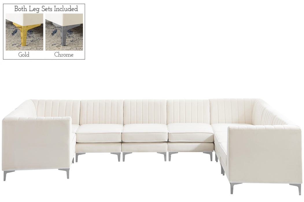 Alina Cream Velvet Modular Sectional