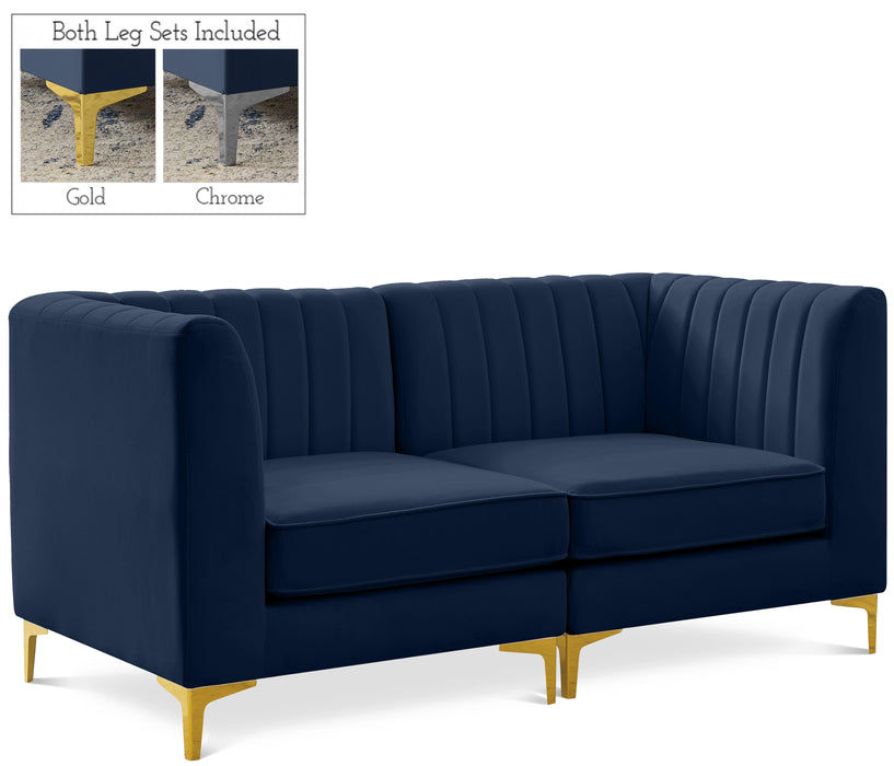 Alina Navy Velvet Modular Sofa