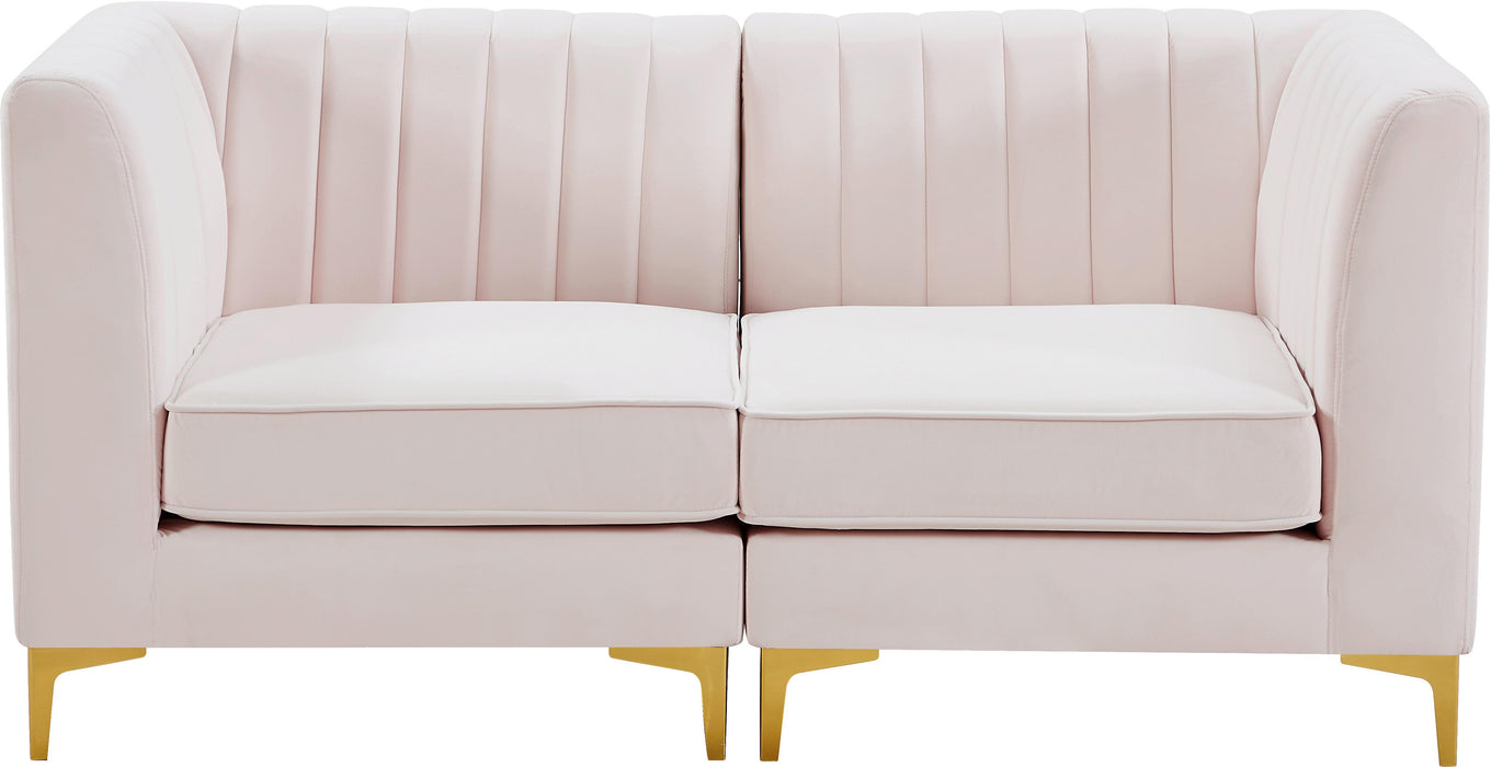 Alina Pink Velvet Modular Sectional