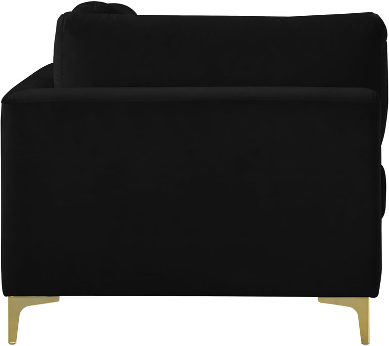 Julia Black Velvet Modular Corner Chair