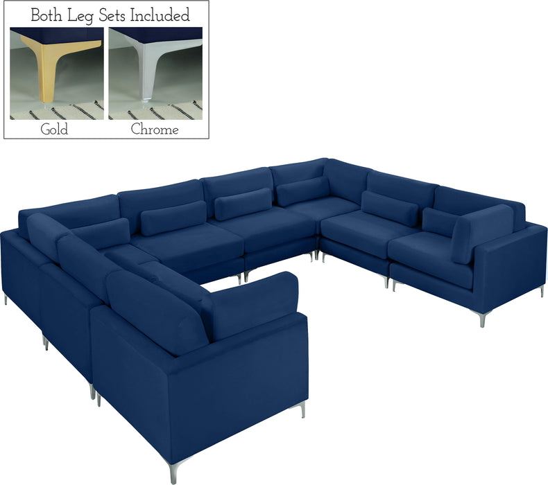 Julia Navy Velvet Modular Sectional (8 Boxes)