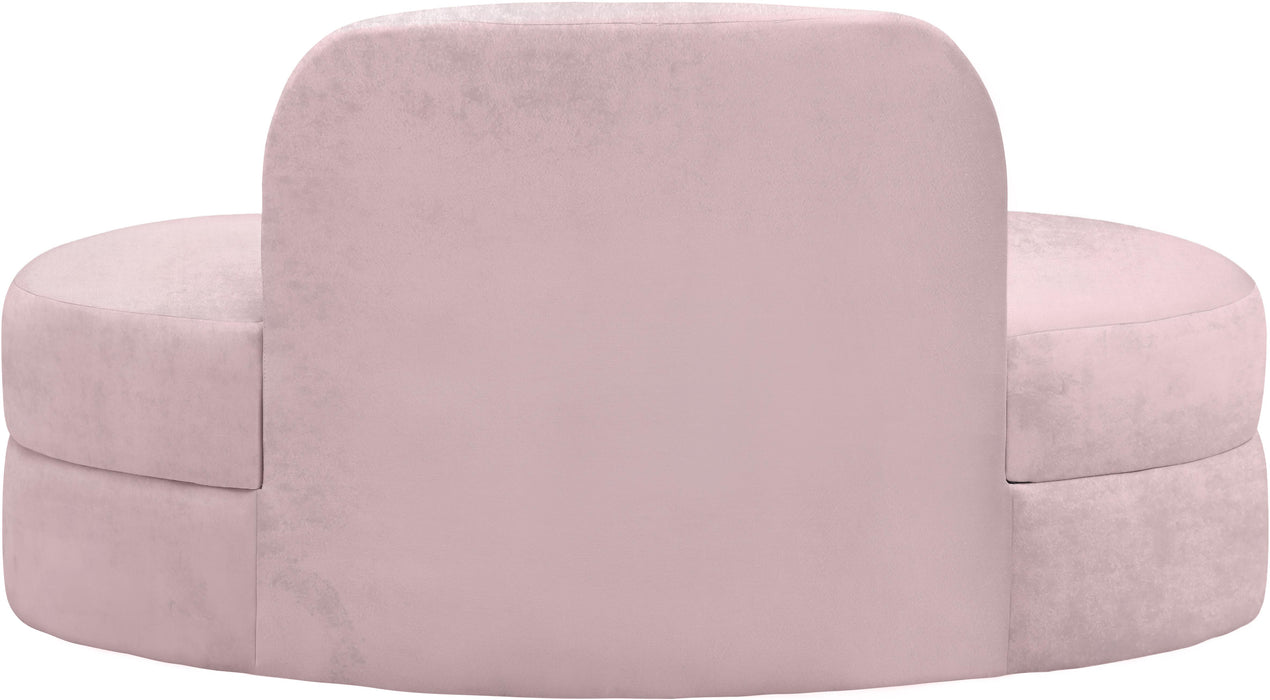 Mitzy Pink Velvet Loveseat