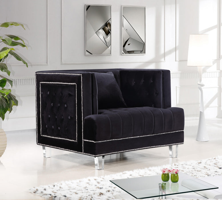 Lucas Black Velvet Chair