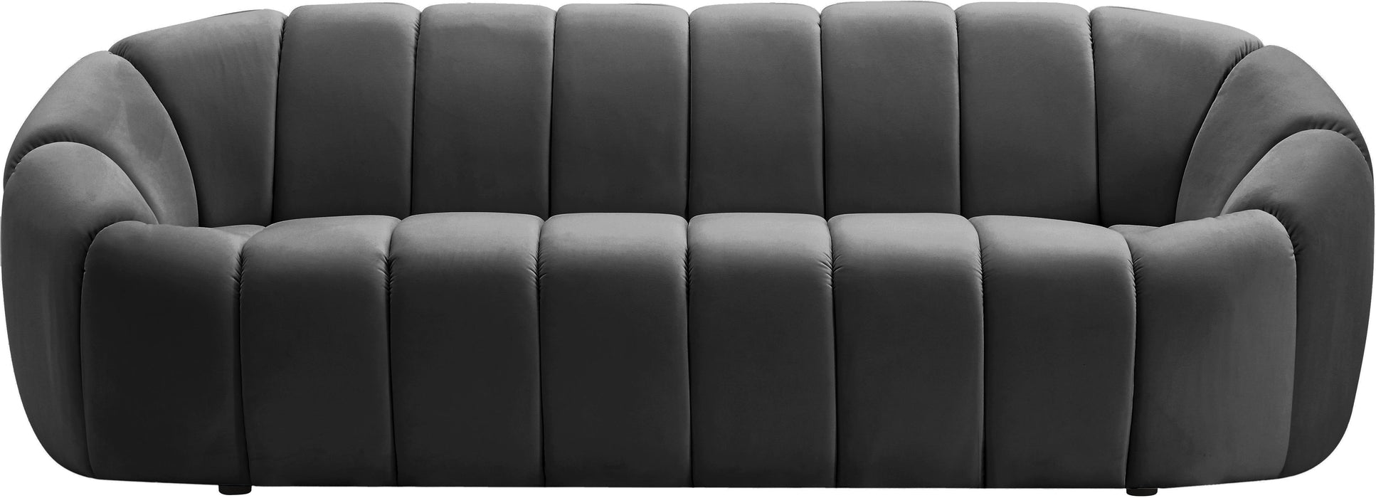 Elijah Grey Velvet Sofa