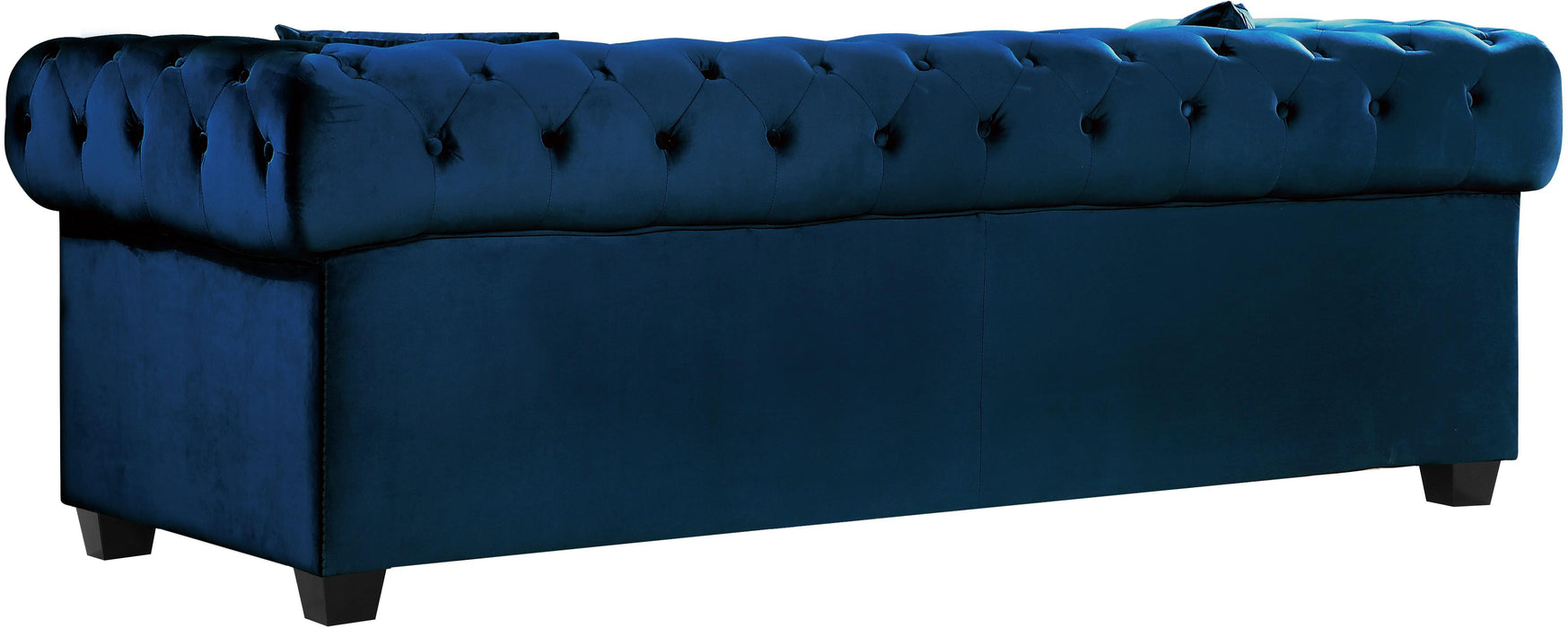 Bowery Navy Velvet Loveseat