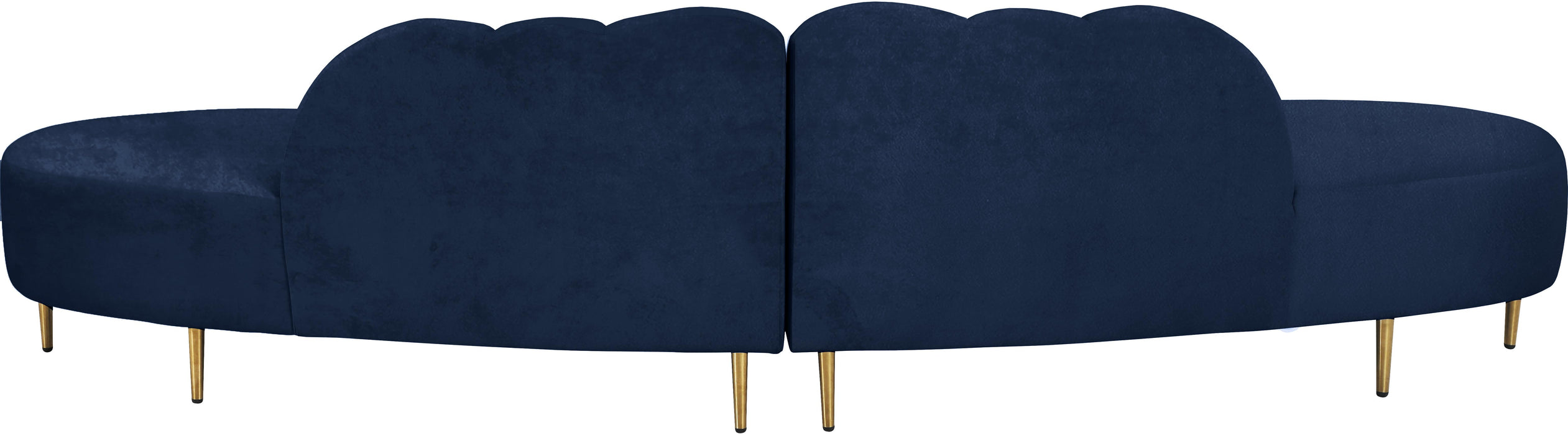 Divine Navy Velvet 2pc. Sectional