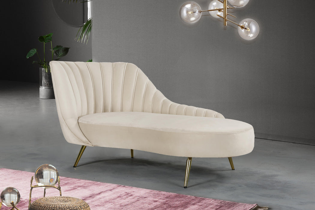 Margo Cream Velvet Chaise