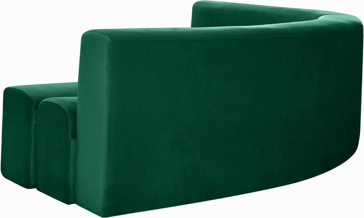 Curl Green Velvet 2pc. Sectional