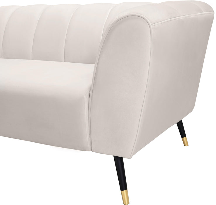 Beaumont Cream Velvet Loveseat