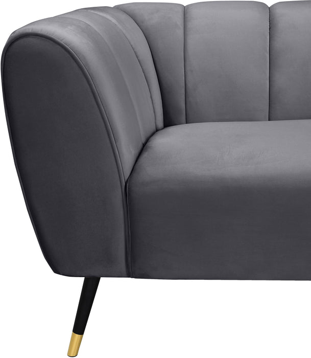 Beaumont Grey Velvet Chair