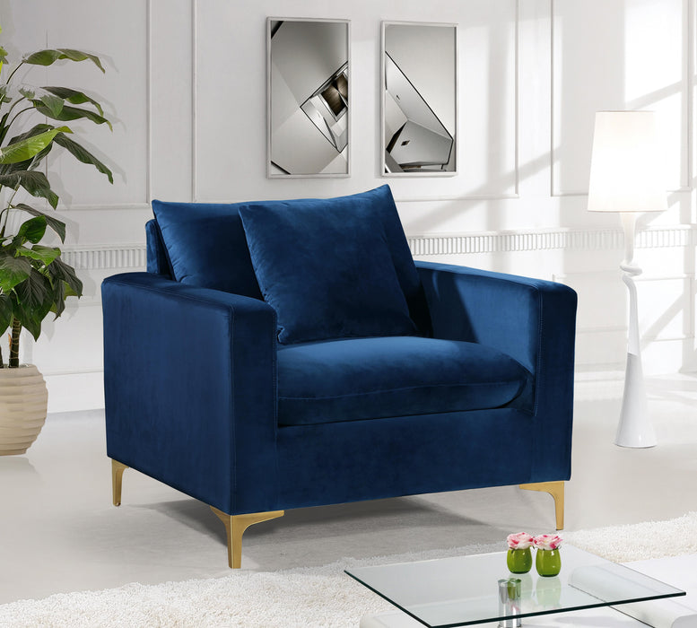 Naomi Navy Velvet Chair