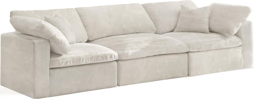 Cozy Cream Velvet Cloud Modular Sofa image