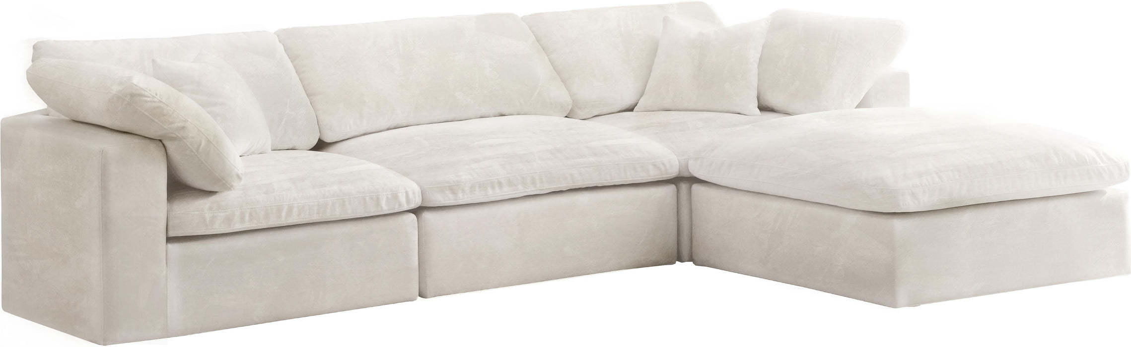 Cozy Cream Velvet Cloud Modular Sectional image