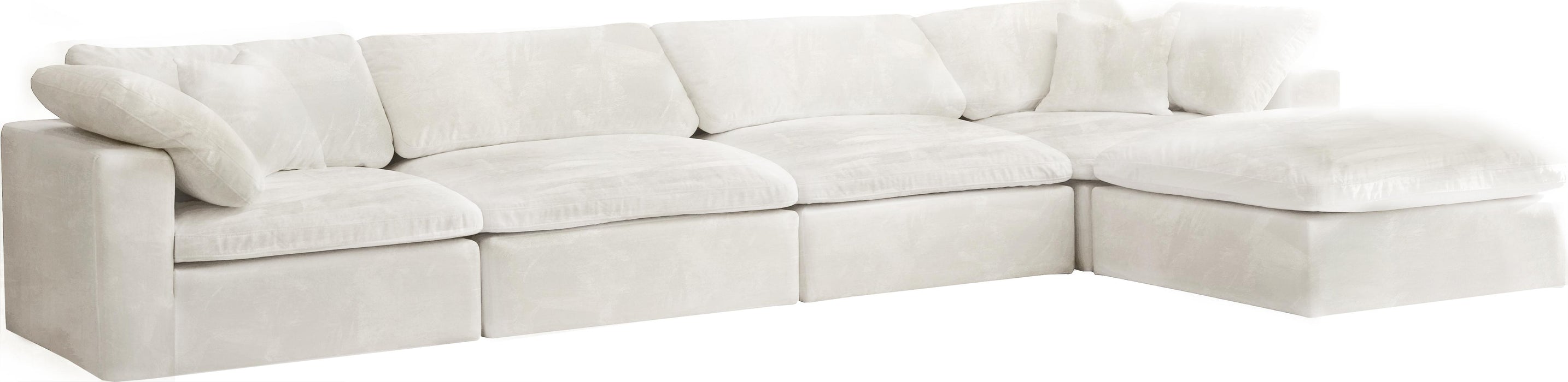 Cozy Cream Velvet Cloud Modular Sectional