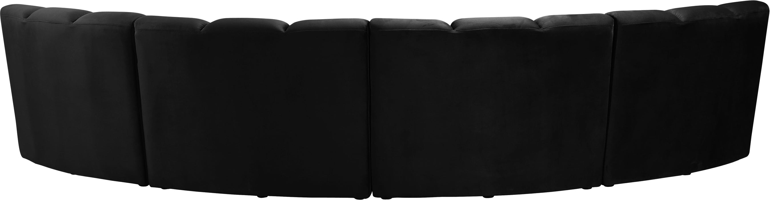 Infinity Black Velvet 4pc. Modular Sectional