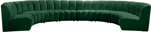 Infinity Green Velvet 8pc. Modular Sectional image