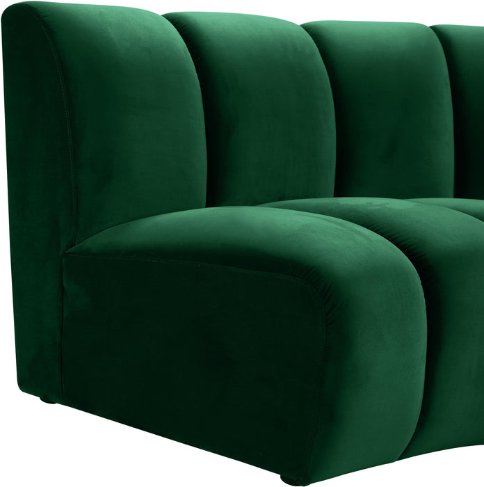 Infinity Green Velvet 5pc. Modular Sectional