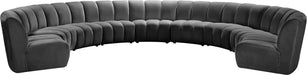 Infinity Grey Velvet 9pc. Modular Sectional image