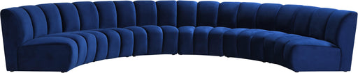 Infinity Navy Velvet 6pc. Modular Sectional image