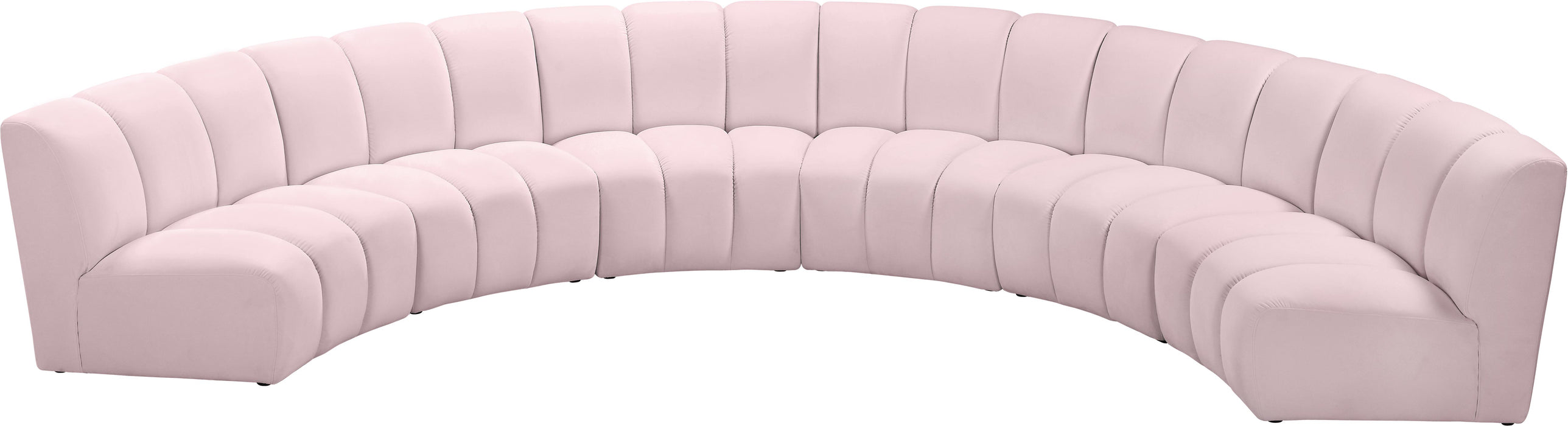 Infinity Pink Velvet 6pc. Modular Sectional