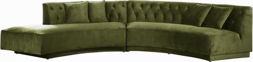 Kenzi Olive Velvet 2pc. Sectional image