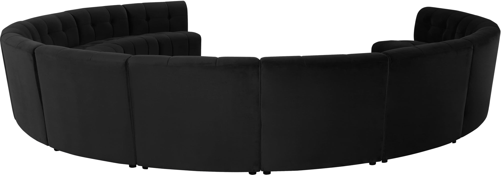 Limitless Black Velvet 12pc. Modular Sectional