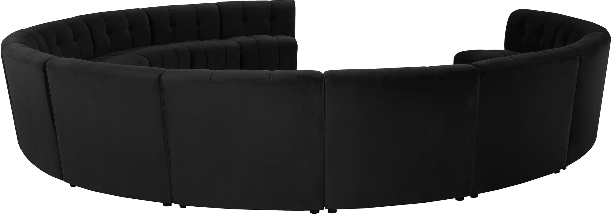 Limitless Black Velvet 13pc. Modular Sectional