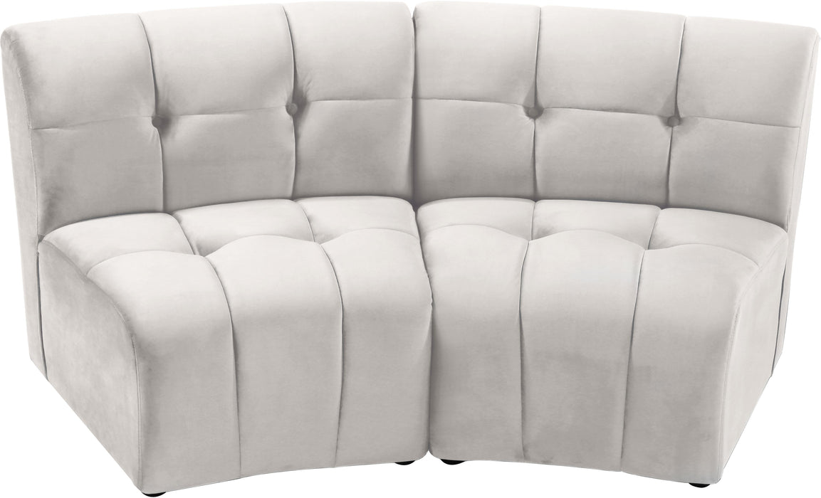 Limitless Cream Velvet 2pc. Modular Sectional