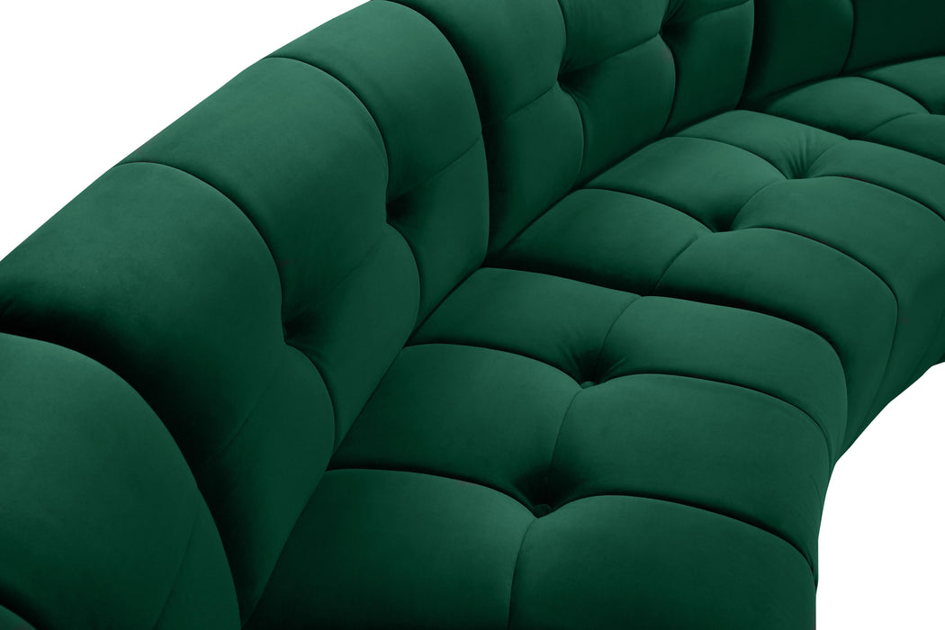 Limitless Green Velvet 4pc. Modular Sectional