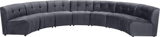 Limitless Grey Velvet 7pc. Modular Sectional image